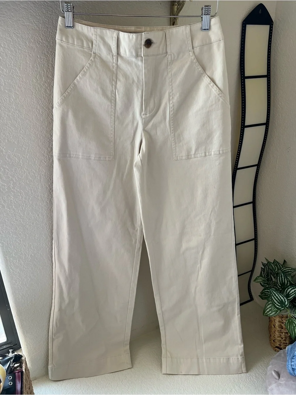 Nili Lotan x Target Wide Leg Pants White Birch